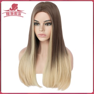 Perruque en fibre  synthétique cheveux longs