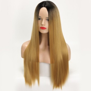 Perruque en fibre synthétique  lisse