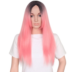 Perruque en fibre synthétique  lisse