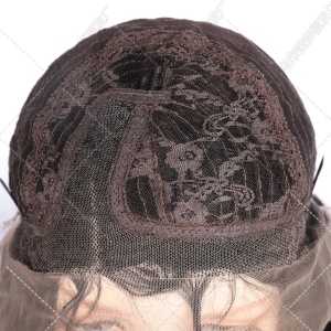 Perruque en fibre synthétique  courte avec cheveux bouclés