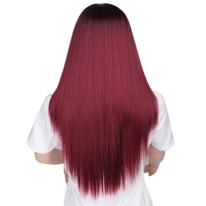 Perruque en fibre synthétique  lisse