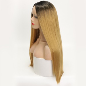 Perruque en fibre synthétique  lisse