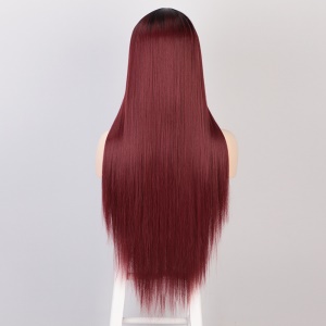 Perruque en fibre synthétique cheveux lisses et longs