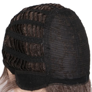 Perruque en fibre  synthétique bouclée courte teinture