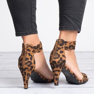 Sandales en daim à talons