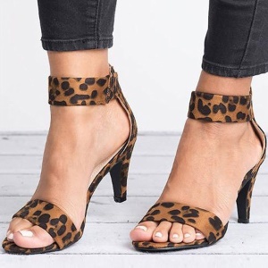Sandales en daim à talons
