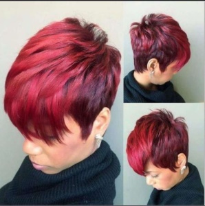 Perruque en fibre synthétique cheveux bouclés courts/lisses