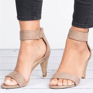 Sandales en daim à talons