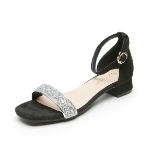 Sandale à talons mi courts et épais
