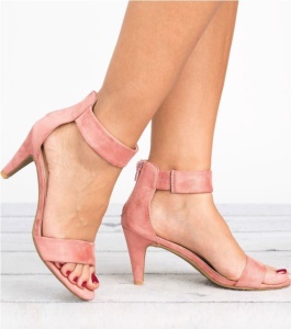 Sandales en daim à talons