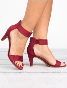 Sandales en daim à talons