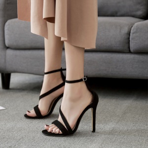 Sandales à talons aiguille en  Daim