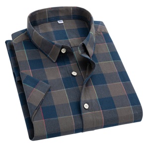Chemise en lin  Carreaux écossais à manches longues