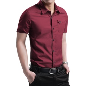 Chemise homme manches courtes coupe slim