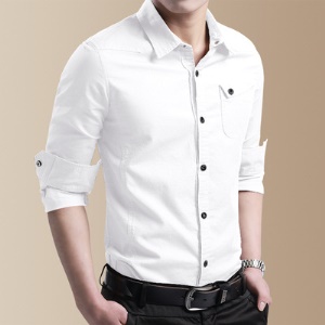Chemise homme manches longues coupe slim