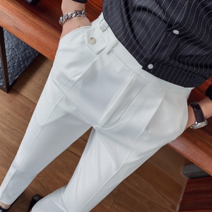 Pantalons décontractés pour hommes business avec ceinture