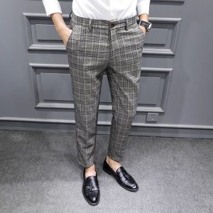 Pantalons écossais pur coton de qualité et polyester pour costume boulot et décontracté