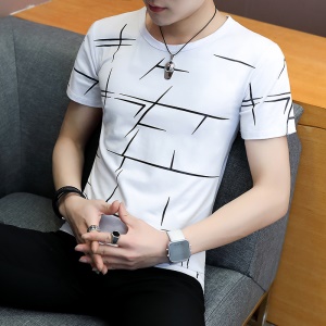 T-shirt manches courtes pour homme rayures