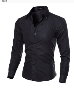 Chemise à manches longues pour homme Slim Fit Mesh
