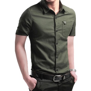 Chemise homme manches courtes coupe slim