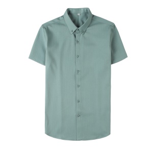 Chemise courte, rayures foncées, manches courtes & manches longues