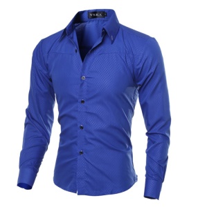 Chemise à manches longues pour homme Slim Fit Mesh