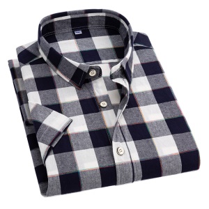 Chemise en lin  Carreaux écossais à manches longues