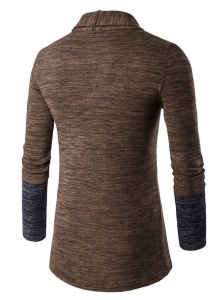Par-dessus tricoté à manches longues sans boutons pour homme, doux et ajustée