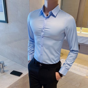 Chemise business homme à manches longues coupe slim
