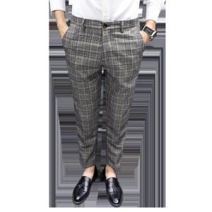 Pantalons écossais pur coton de qualité et polyester pour costume boulot et décontracté