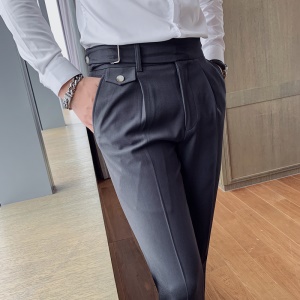 Pantalons décontractés pour hommes business avec ceinture