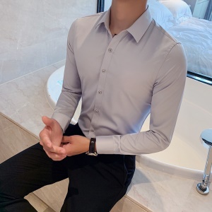 Chemise business homme à manches longues coupe slim