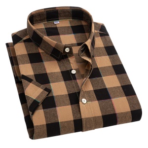 Chemise en lin  Carreaux écossais à manches longues