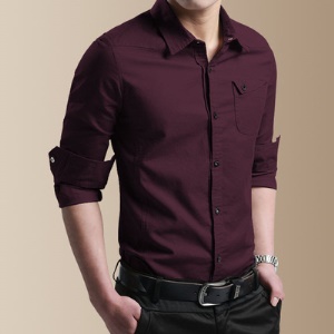 Chemise homme manches longues coupe slim