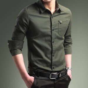 Chemise homme manches longues coupe slim