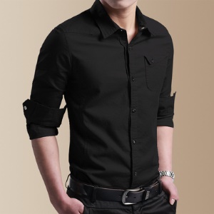 Chemise homme manches longues coupe slim