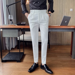 Pantalons décontractés pour hommes business avec ceinture