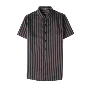 Chemise homme manches courtes à rayures