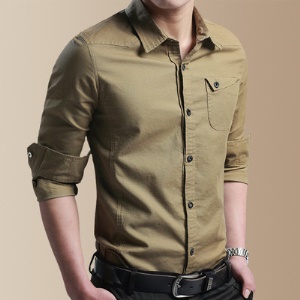 Chemise homme manches longues coupe slim