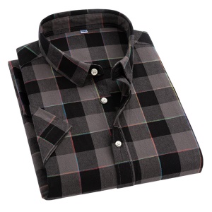 Chemise en lin  Carreaux écossais à manches longues