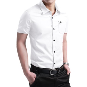 Chemise homme manches courtes coupe slim