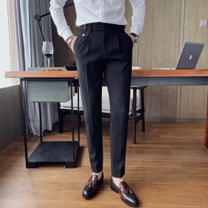 Pantalons décontractés pour hommes business avec ceinture