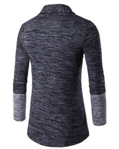 Par-dessus tricoté à manches longues sans boutons pour homme, doux et ajustée