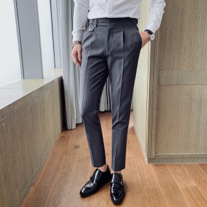 Pantalons décontractés pour hommes business avec ceinture