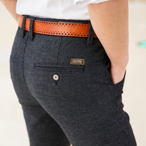 Pantalon décontracté pour homme en coton stretch et chanvre
