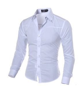 Chemise à manches longues pour homme Slim Fit Mesh