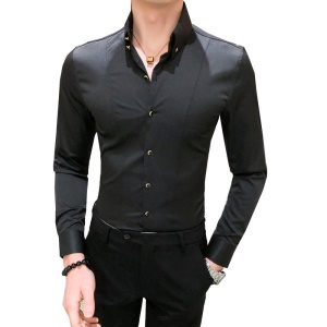 Chemise à manches longues pour hommes Slim Fashion