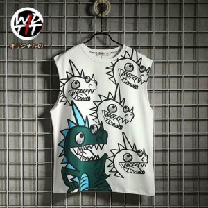 T-shirt sans manches motif dinosaure pour homme