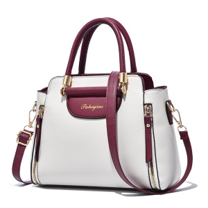 Sac à main pour femmes avec fermeture éclair en cuir PU