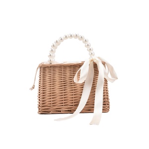 Sac à main pour femme avec ruban de paille